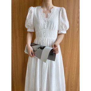 floral Lace White dress